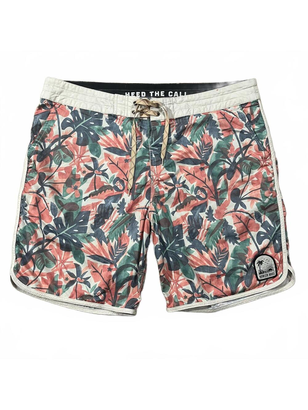 Howler Brothers Mens Tropical Floral Board Shorts Size 38